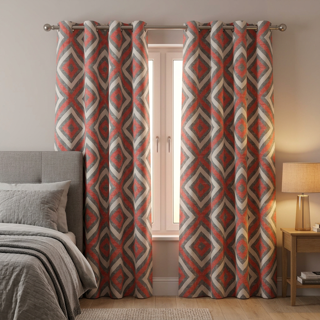 Geometric hexagon Curtains
