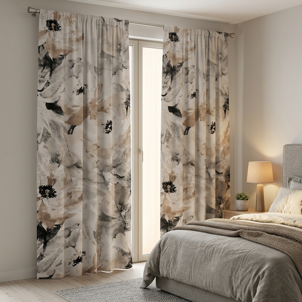 Watercolor Floral Curtains