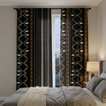 Contemporary Black And Gold Curtains