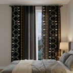 Contemporary Black And Gold Curtains