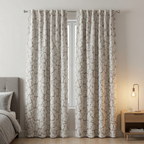 Abstract Grey Crackle Curtains