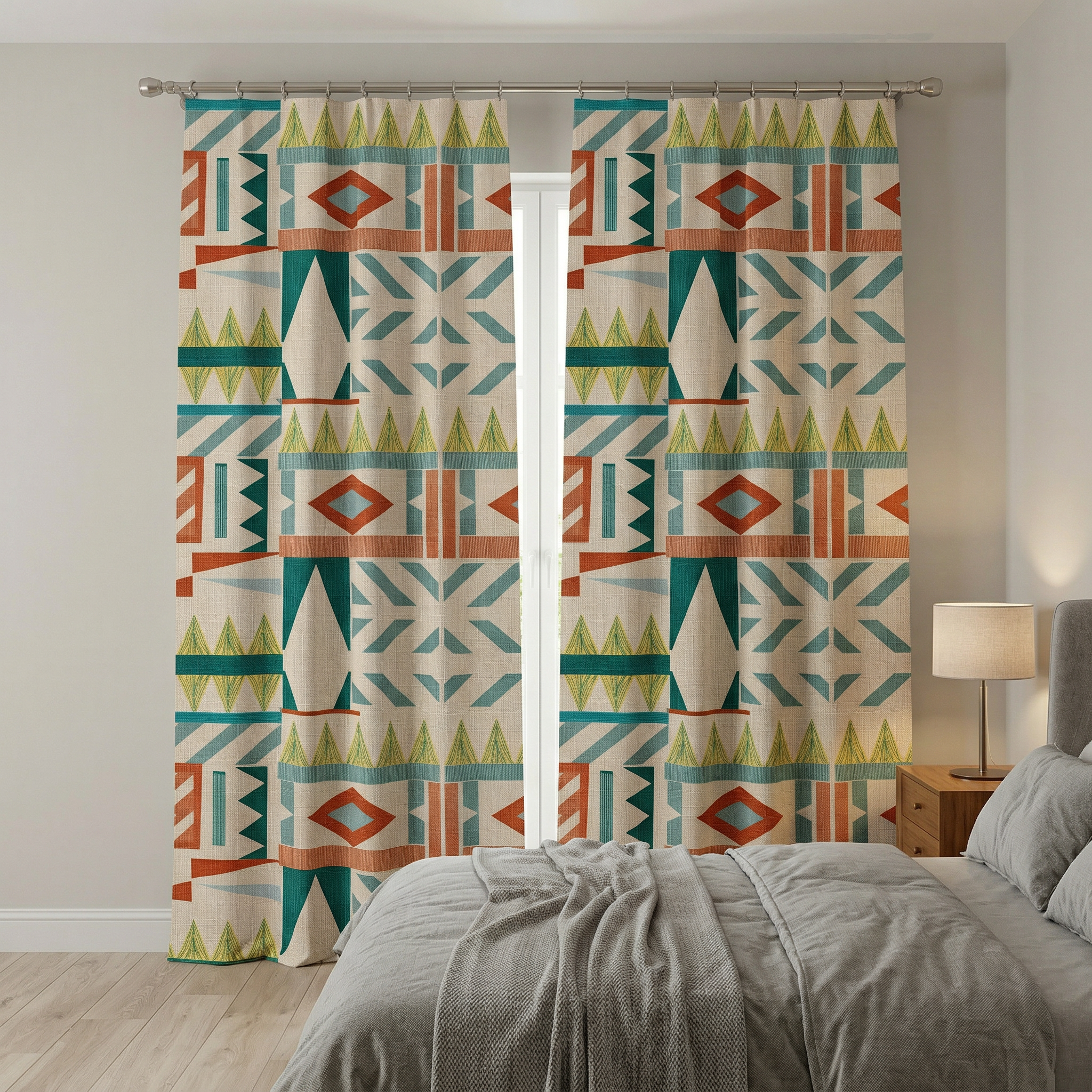 Boho Geometric Curtains