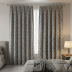Abstract Grey Crackle Curtains
