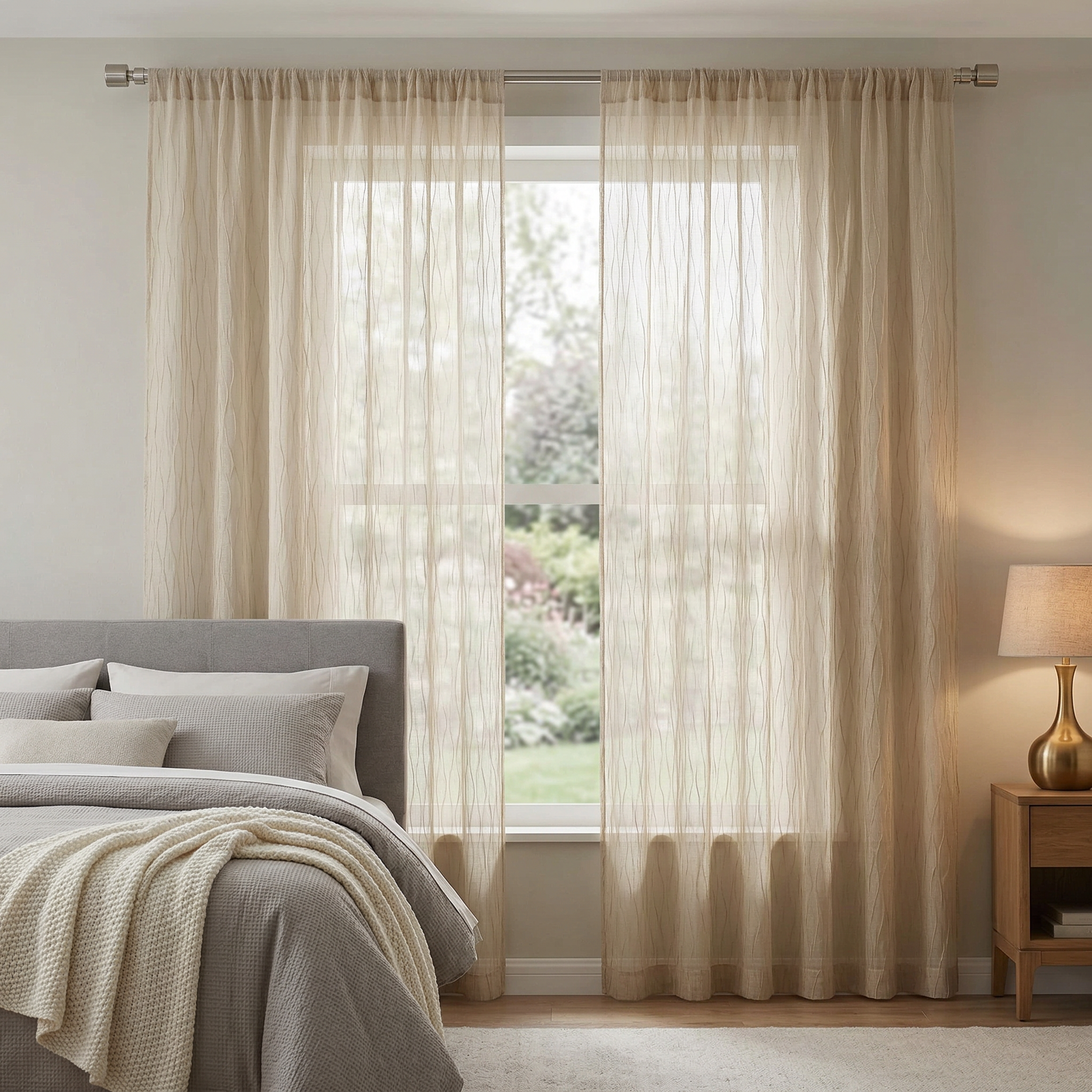 Modern Organic Textured Linen Curtains