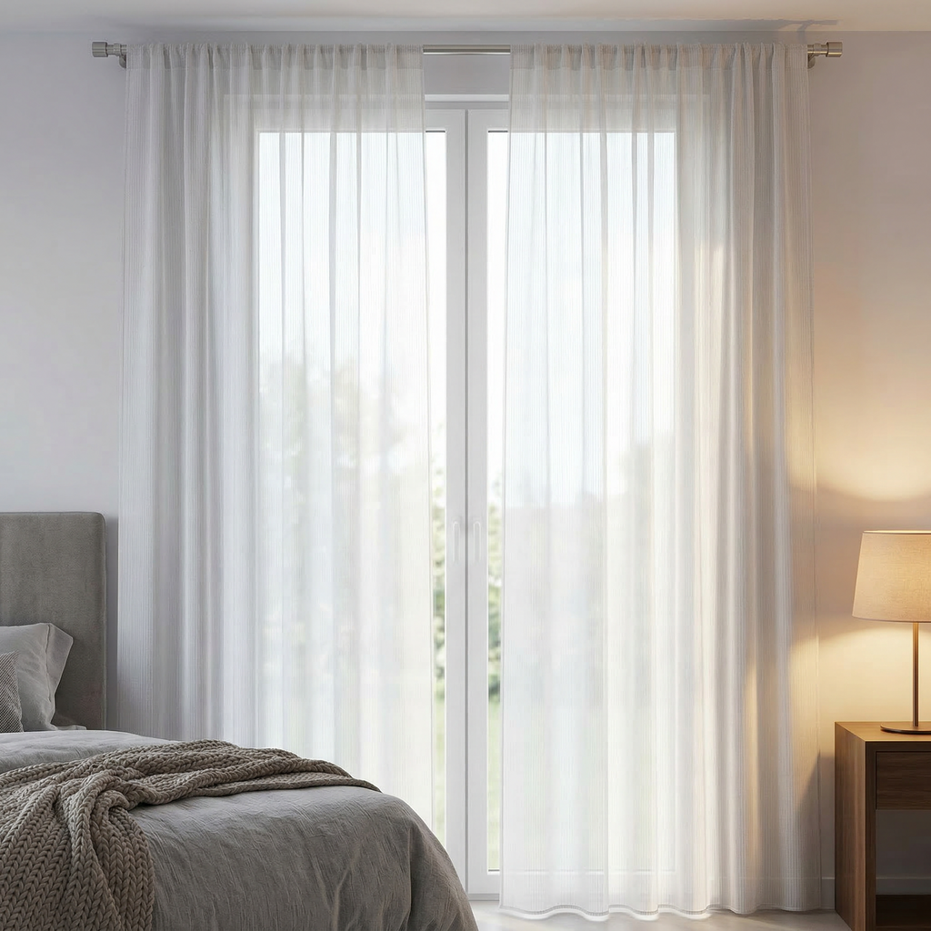 Luxury Shiny Fine Tulle Sheer Curtains