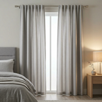 Fine Slub Weave Modern Curtains