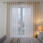 Vertical Stripe Linen Blend Cotton Curtains