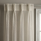 Square Grid Linen Effect Net Curtains