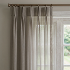 Soft Wave Effect Linen Cotton Sheer Curtains