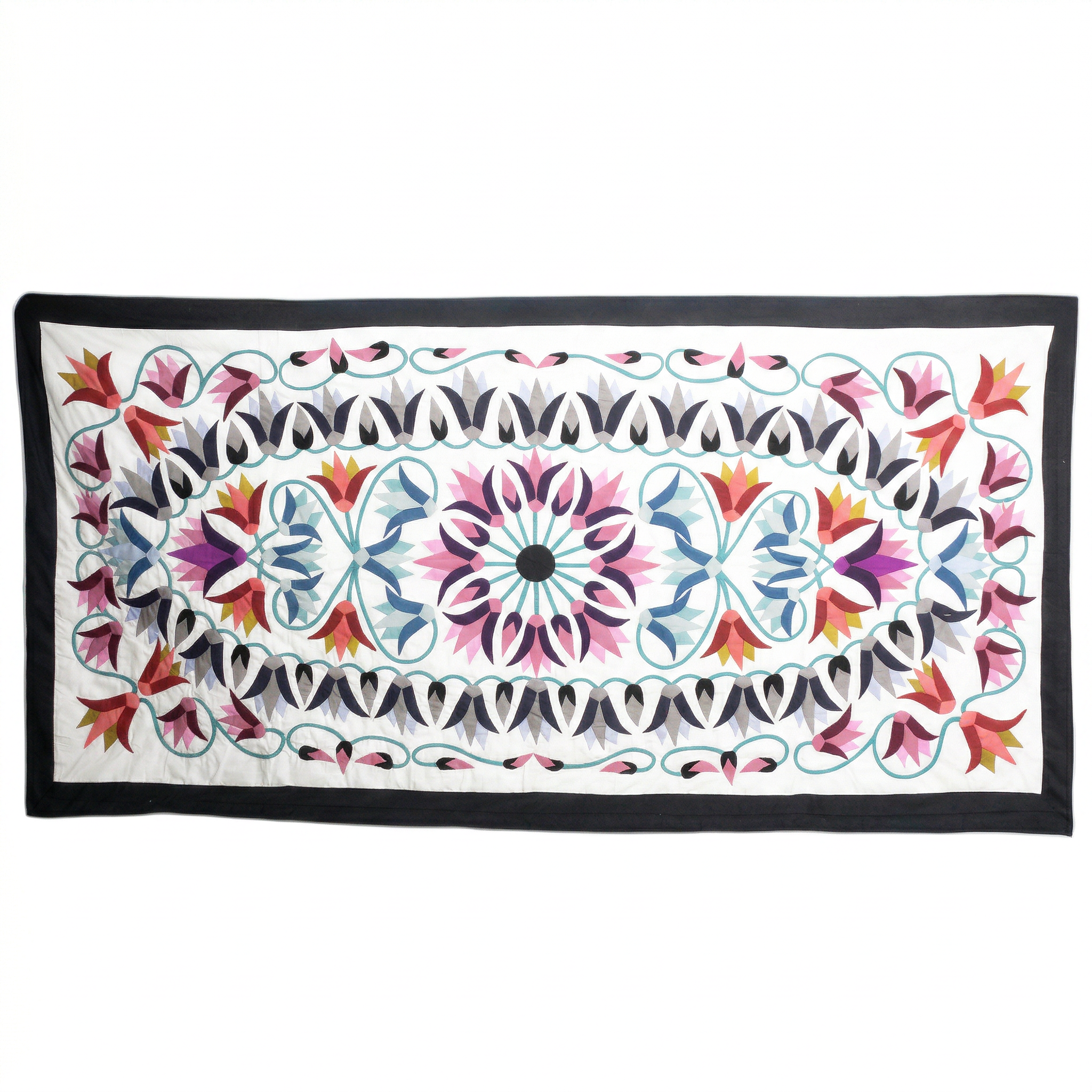 Handmade Colorful Art Quilt Patchwork Khayyamian Tapestry