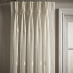 Scalloped Edge Embroidered Tulle Sheer Curtains