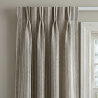 Textured Slub Linen-Cotton Striped Curtain