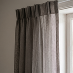 Square Grid Linen Effect Net Curtains