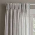 Vertical Stripe Linen Blend Cotton Curtains