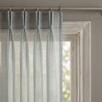 Square Grid Linen Effect Net Curtains