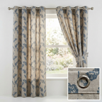 Dusky Floral Leaf Curtains