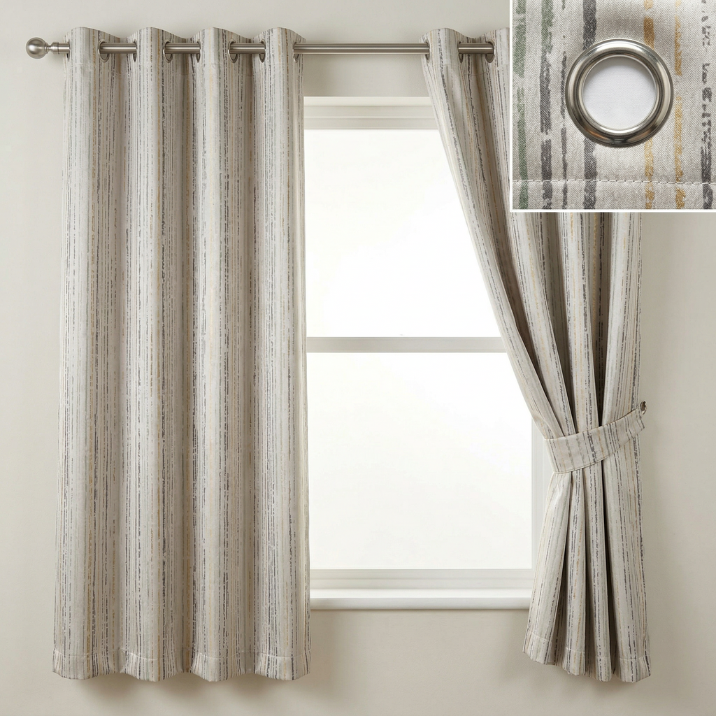 Metallic Stripe Curtains