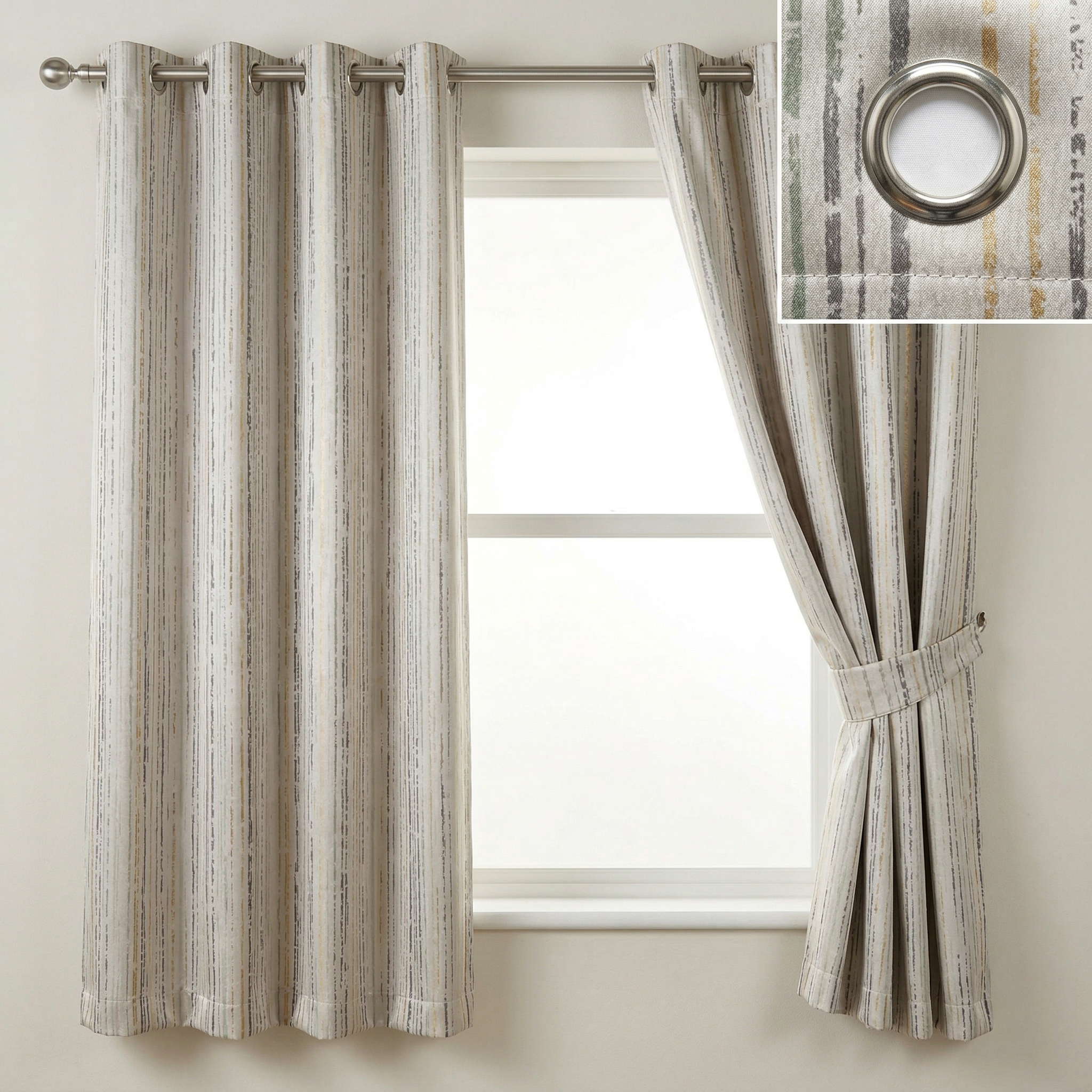 Metallic Stripe Curtains