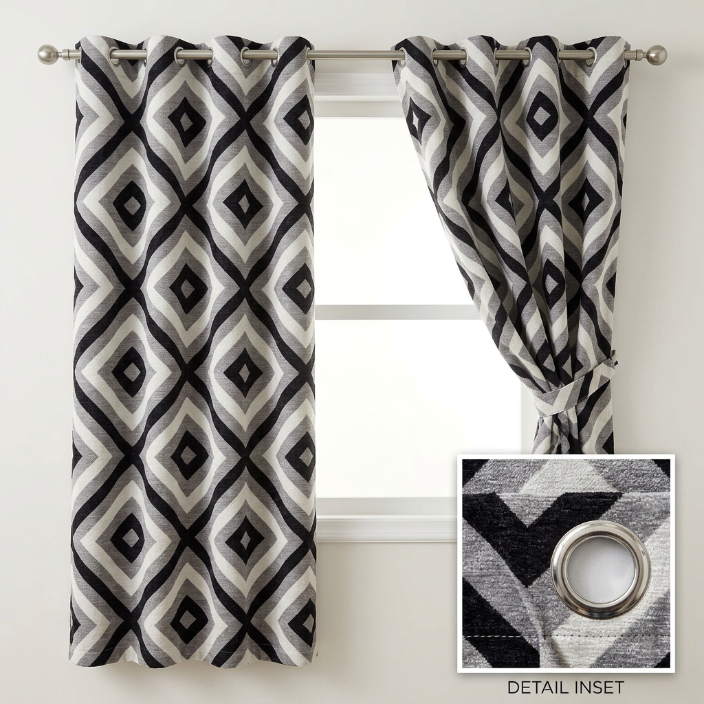 Geometric hexagon Curtains