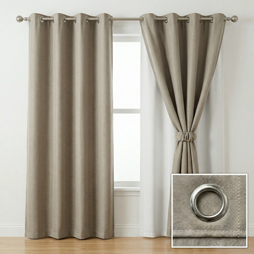 Fine Slub Weave Modern Curtains