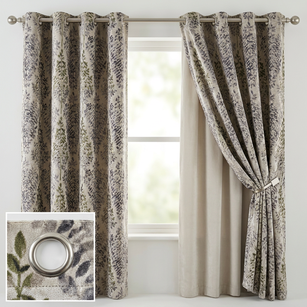 Sage Leaf Botanical Curtains