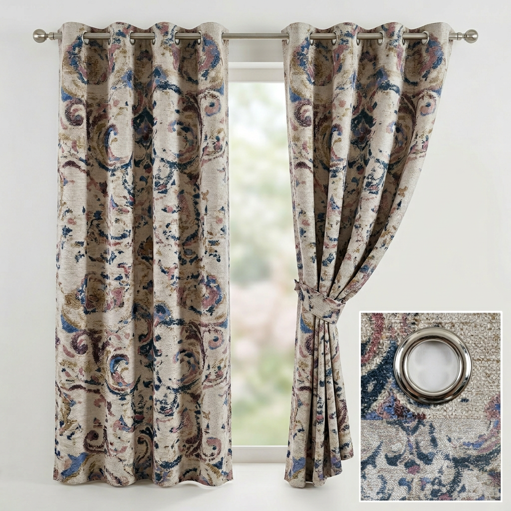Blue Gobelin Curtains