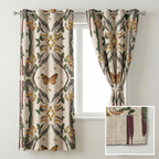 Bohemian Butterfly & Leaf Print Curtains