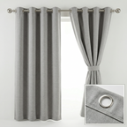 Minimalist Light Gray Fine Slub Weave Curtains