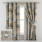 Magenta Floral Statement Curtains