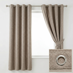 Natural Oatmeal Herringbone Linen Blend Cotton Curtains