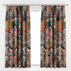 Designer Fabric With illustration People Curtains