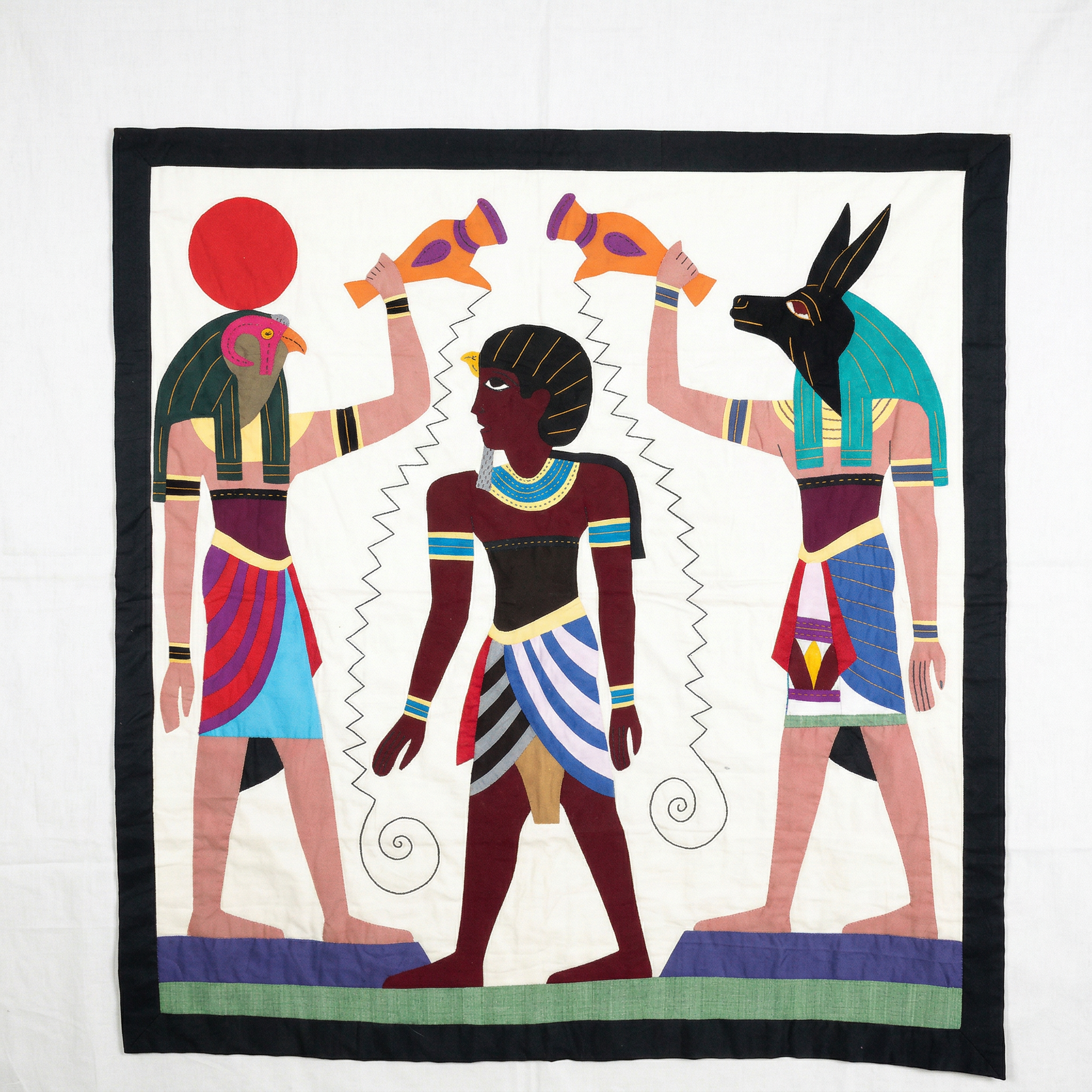 Colorful Pharaoh Khayyamian Tapestry