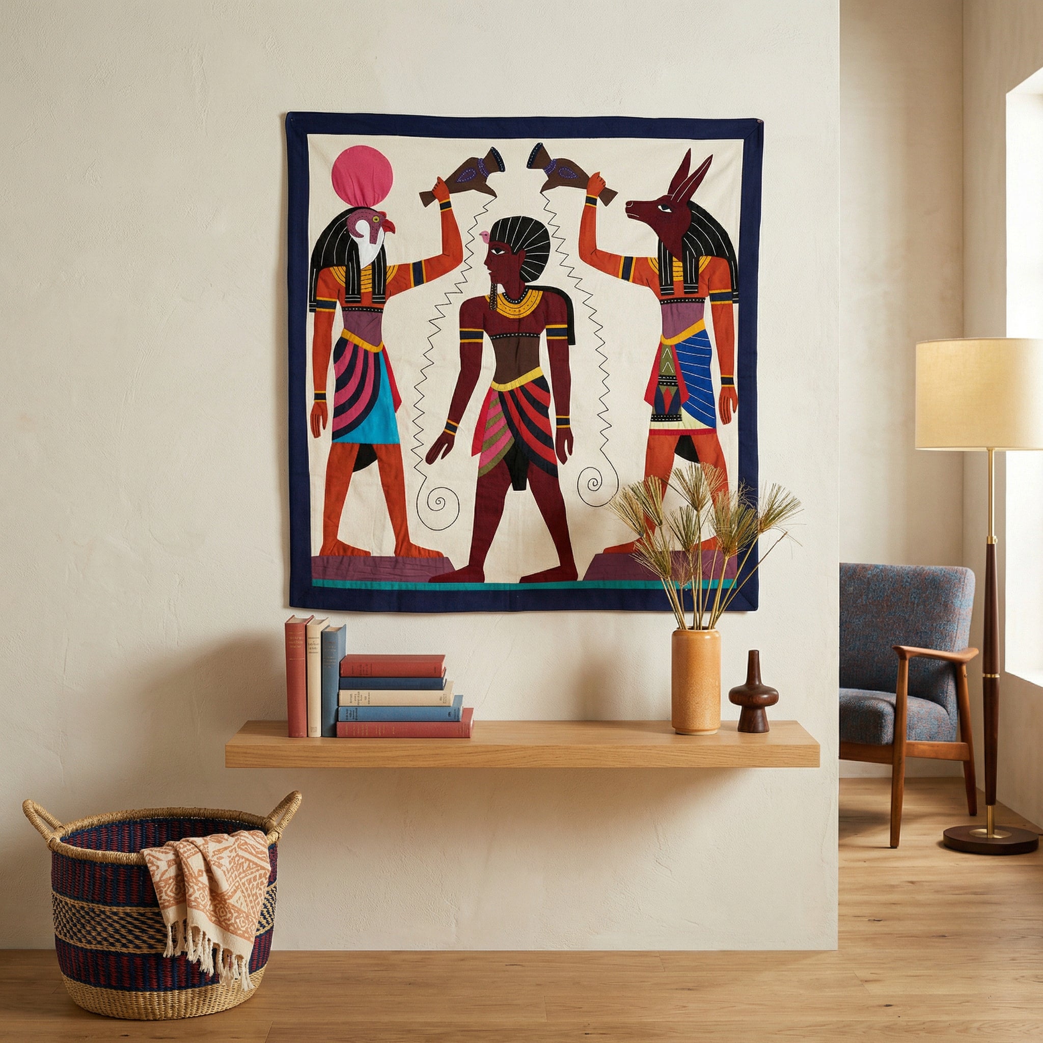 Ancient Egyptian  Khayyamian Wall Tapestry