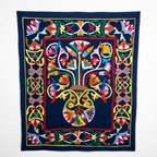 Contemporary Patchwork Applique Flowers Vintage Patchwork Khayyamian Tapestry