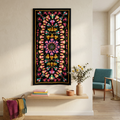 Handmade Floral Motif Wall Decor Patchwork Khayyamian Tapestry
