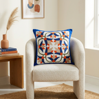 Hand-Stitched Lotus flower Handmade Cushion Cover