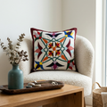 Colorful Lotus Khayyamian Patchwork Cushion Cover