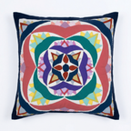 Colorful Geometrical Cotton Patchwork Cushion Cover