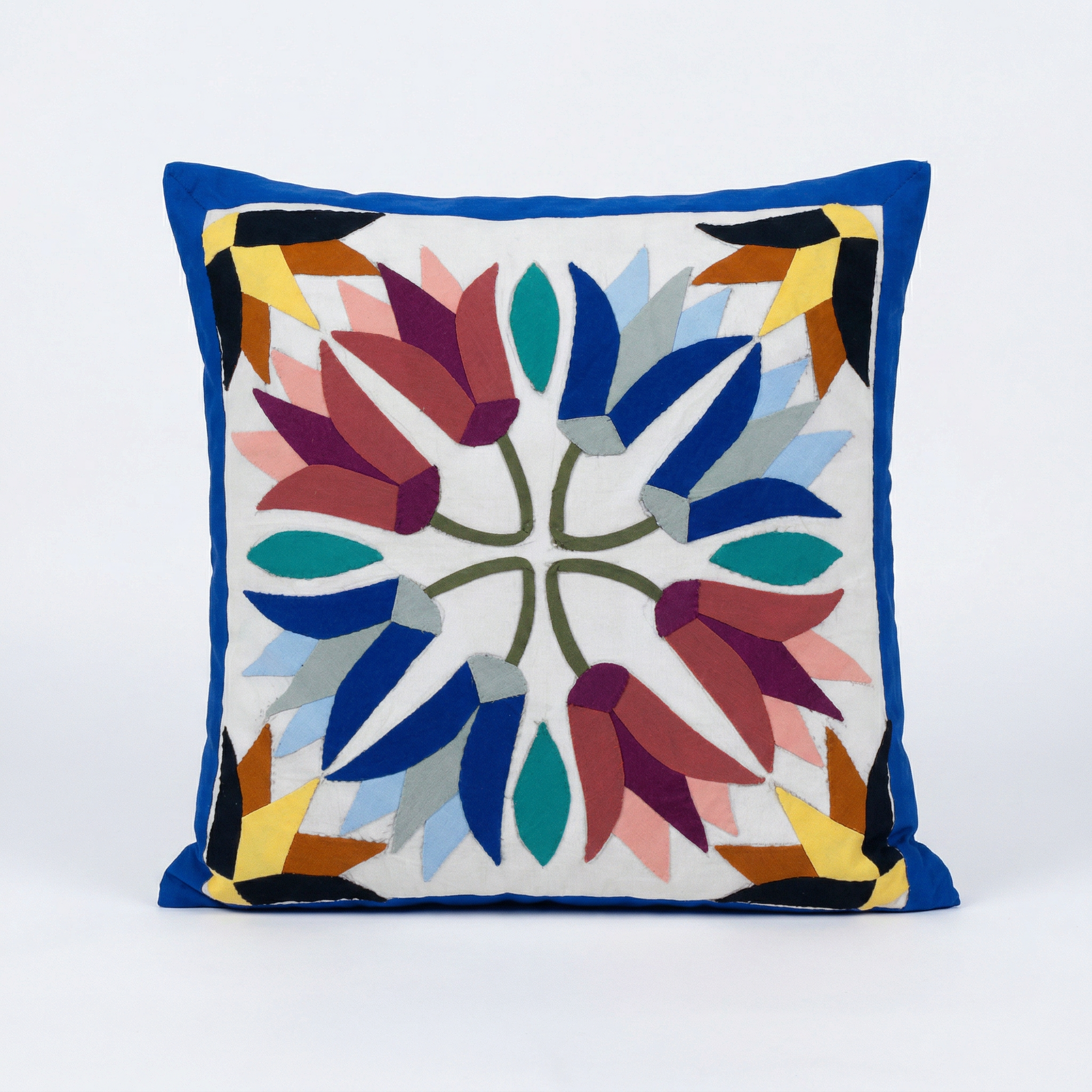 Masterpiece Hand-Stitched Lotus flower Pillowcase Cushion Cover