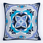 Geometrical Blue Patchwork Cushion Cover