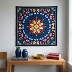 Modern Folk Art Decorative  Patchwork Khayyamian Tapestry