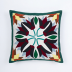 Astonishing Hand-Stitched Lotus Flower Cushion Cover