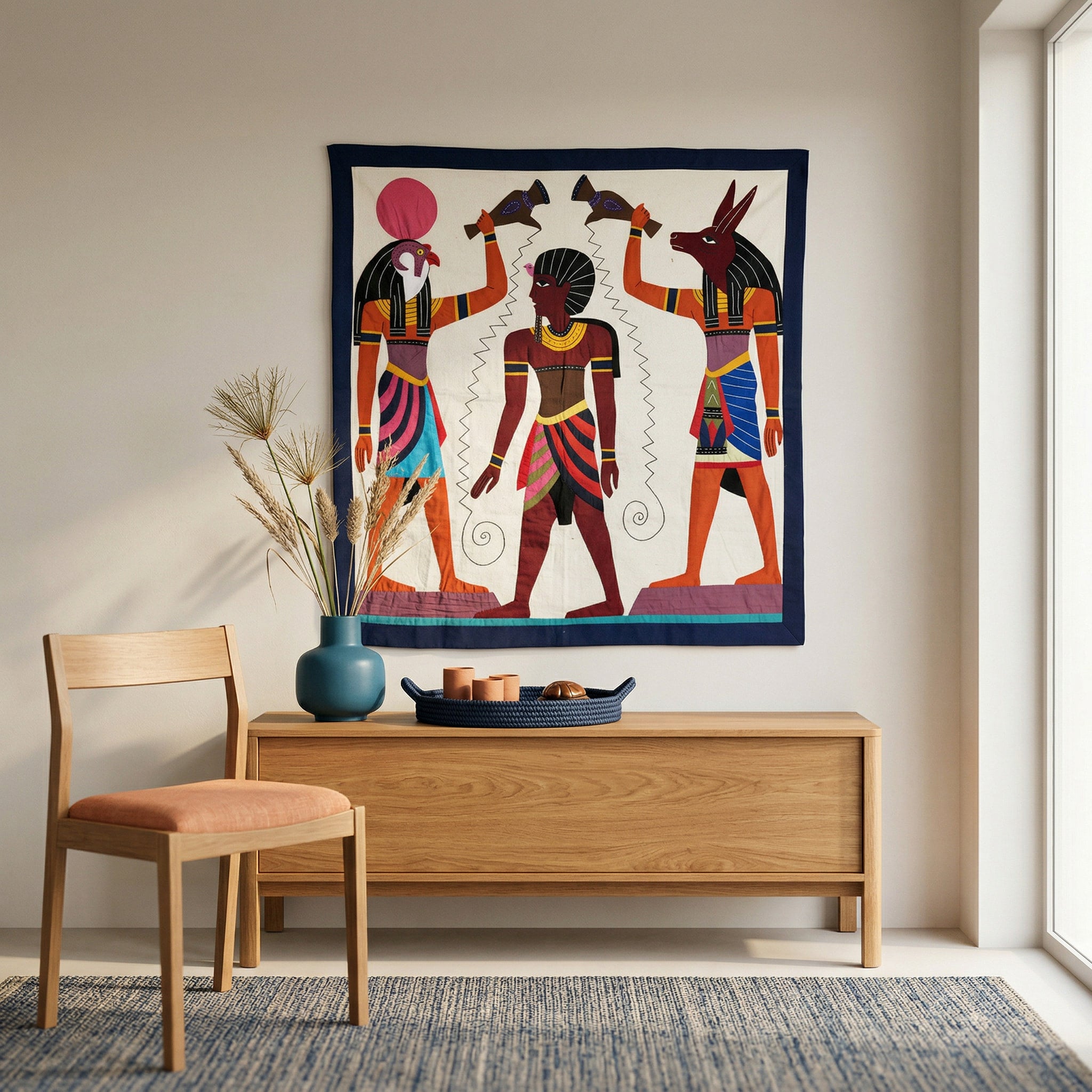 Ancient Egyptian  Khayyamian Wall Tapestry