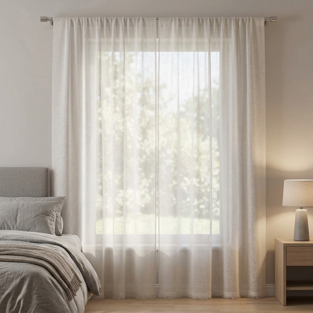 Cream Pure Linen Slub Curtains