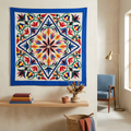 Intricate Floral & Geometric Egyptian Patchwork Khayyamian Tapestry