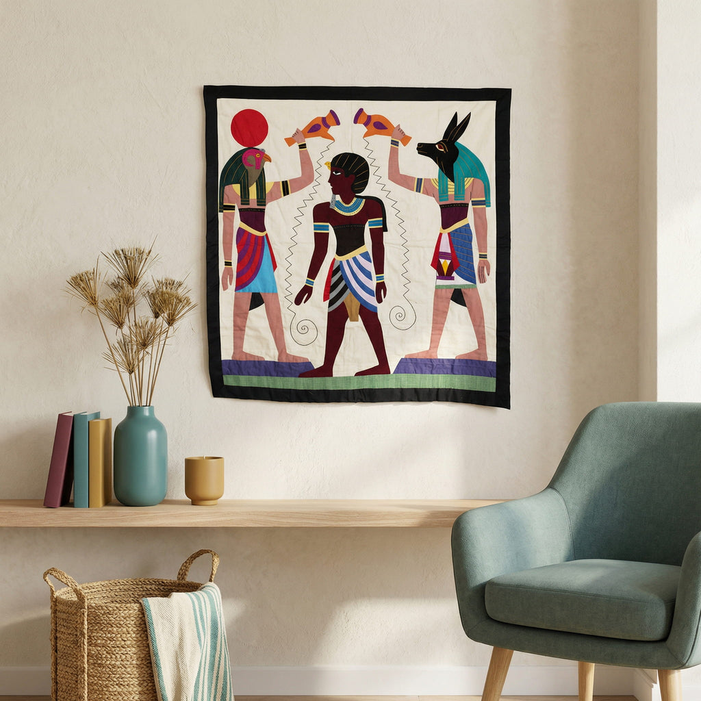 Colorful Pharaoh Khayyamian Tapestry