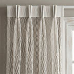 Geometric Open Weave Lattice Net Curtain