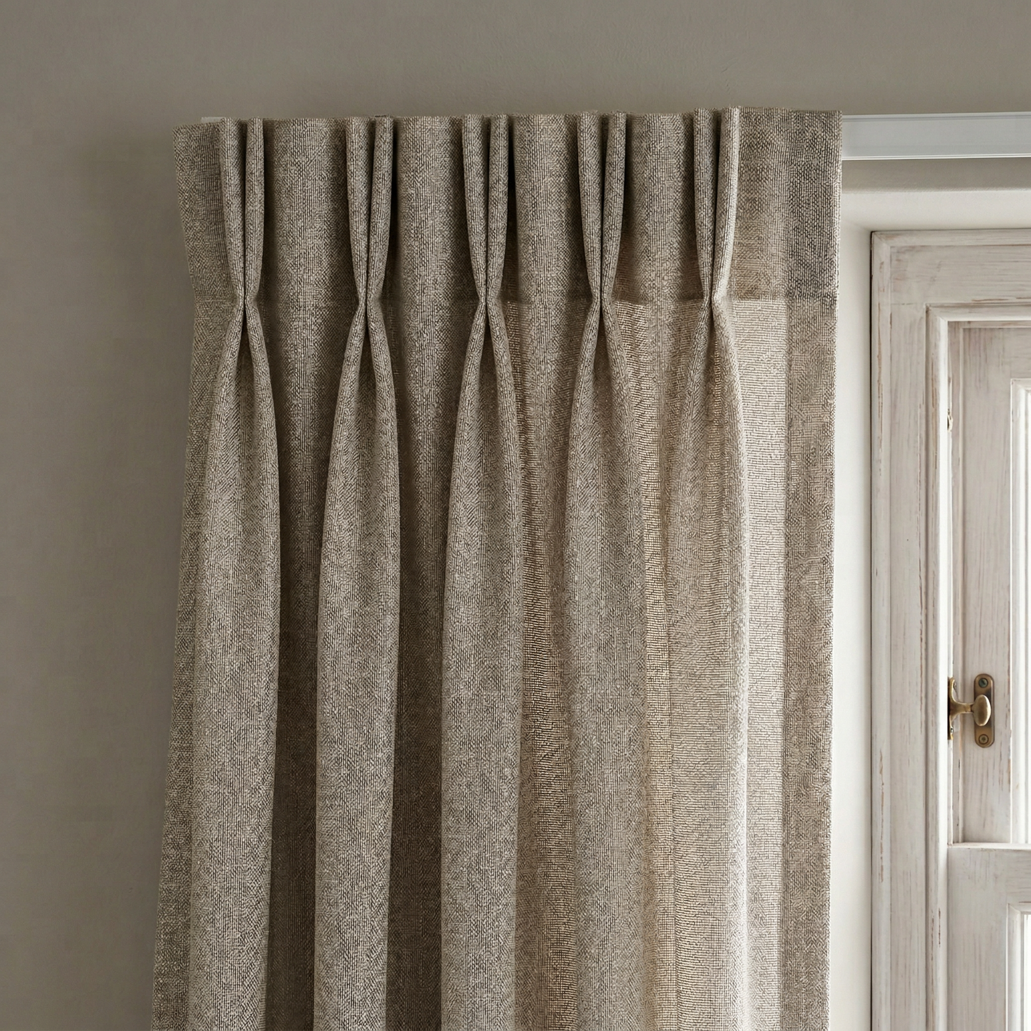 Fine Mesh Textured Tulle Semi Sheer Curtain