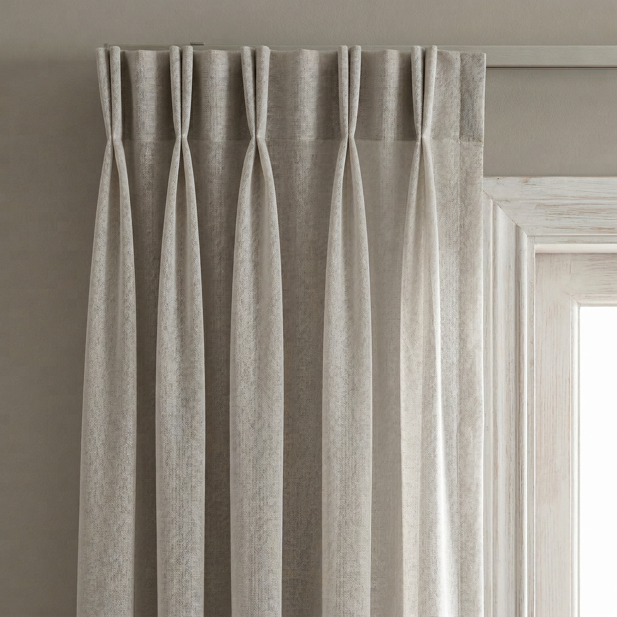 Textured Slub Tulle Semi Sheer Curtain
