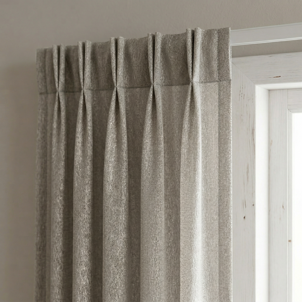Mink Distressed Slub Tulle Sheer Curtains
